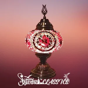 Rose Medallion Mosaic Table Lamp