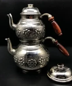 Silver Color Copper Double Teapot