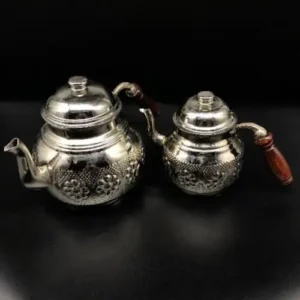 Silver Color Copper Double Teapot