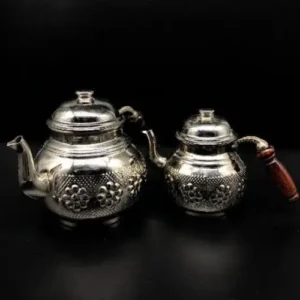 Silver Color Copper Double Teapot