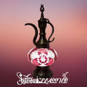 Star Petal Mosaic Pitcher Table Lamp