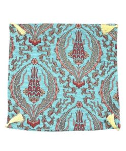 Turquoise Ottoman Style Tulip Pattern Cushion