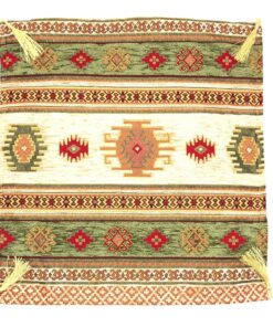 Green and Cream Ottoman Style Cushion