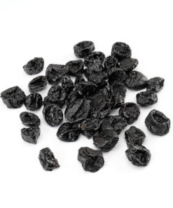 Black Plums on a white background