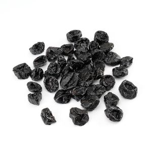 Black Plums on a white background