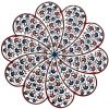 Petal Claw Carnation Ceramic Coaster - Handmade in Turkey