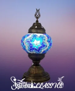 Blue Star Tulip Mosaic Table Lamp