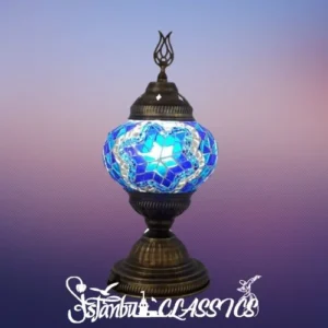 Blue Star Tulip Mosaic Table Lamp