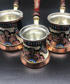 Multicolor Turkish Copper Coffee Pot