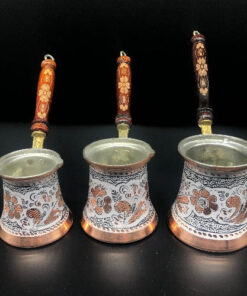 White Turkish Copper Coffee Pot