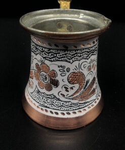 White Turkish Copper Coffee Pot