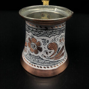 White Turkish Copper Coffee Pot