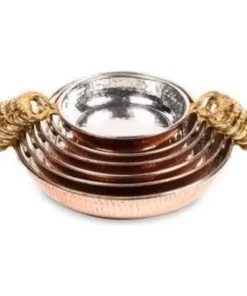 Set of 6 Handmade Copper Pans - Sizes Ranging from 14 to 30 cm